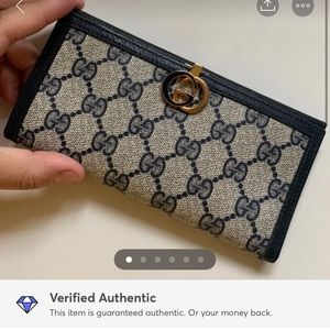 100% authentic Vintage Gucci check book cover